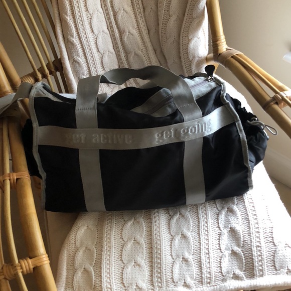 Old Navy Gym Bag Black/grey get going , get active logo on trim on both sides! - Picture 10 of 12